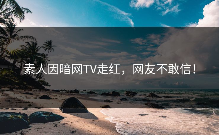 素人因暗网TV走红，网友不敢信！