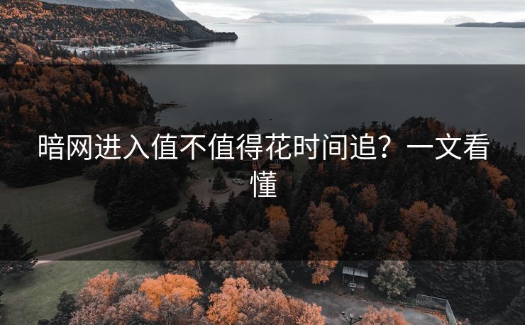 暗网进入值不值得花时间追？一文看懂