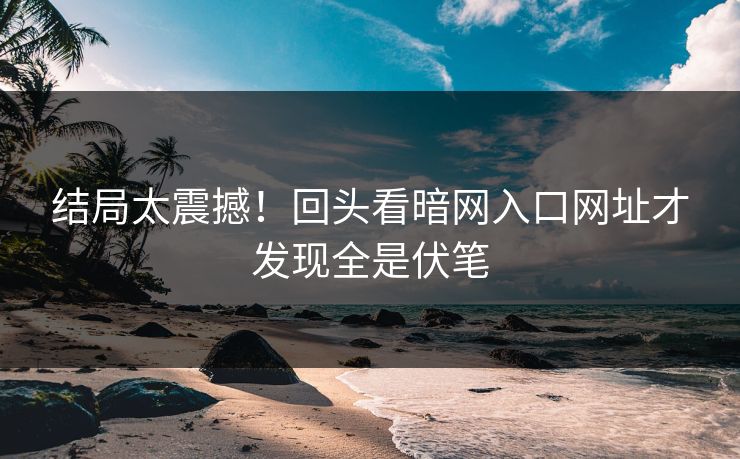 结局太震撼！回头看暗网入口网址才发现全是伏笔