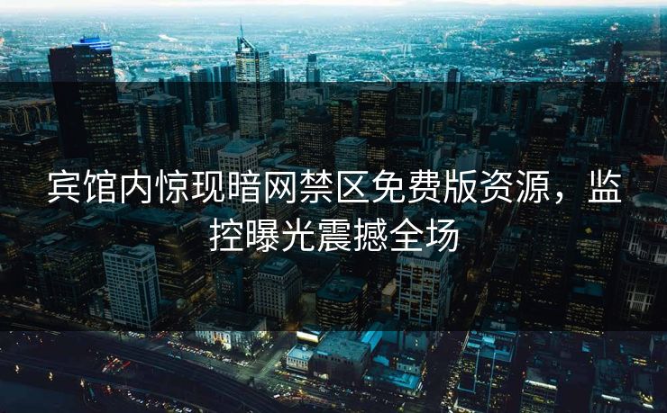 宾馆内惊现暗网禁区免费版资源，监控曝光震撼全场