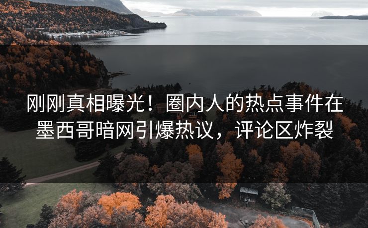 刚刚真相曝光！圈内人的热点事件在墨西哥暗网引爆热议，评论区炸裂