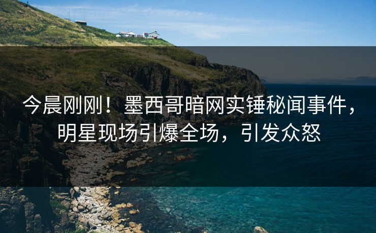 今晨刚刚！墨西哥暗网实锤秘闻事件，明星现场引爆全场，引发众怒