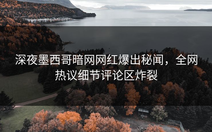 深夜墨西哥暗网网红爆出秘闻，全网热议细节评论区炸裂